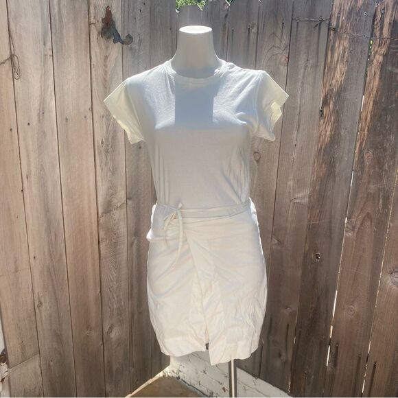 Isabel Marant cream  Short Sleeve T-Shirt wrap dress size small - Picture 4 of 14
